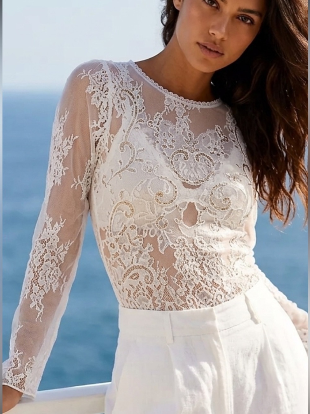 Free People top | FP Intimately Lace Bodysuit |  wedding lingerie NWT size XL